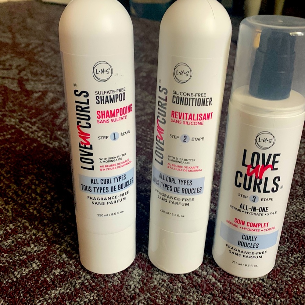 LUS Curly Shampoo, Conditioner, styler - All 3 Steps